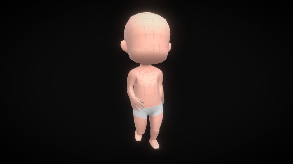 Lowpoly Boy Base Character Rigged Animation Pack