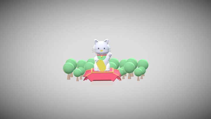 Maneki Neko 3D Model