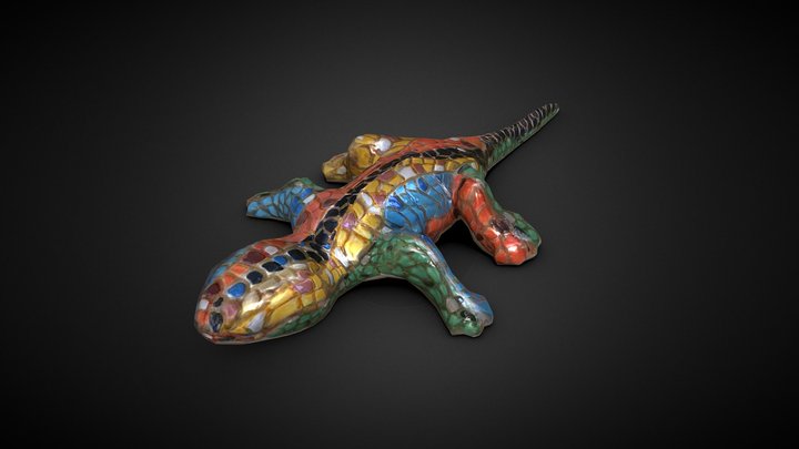 Parque Güell Lizard 3D Model