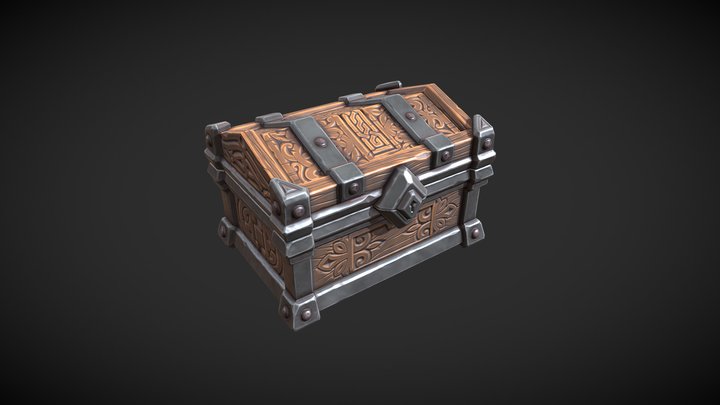 stylized chest low poly 3D Model