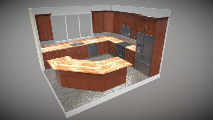 White Residence, Kitchen 3D Model