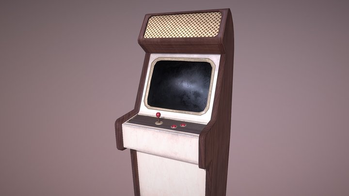 Retro Arcade Cabinet 3D Model