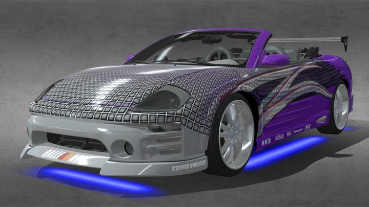 2003 Mitsubishi Eclipse Spyder GTS "Roman" 3D Model