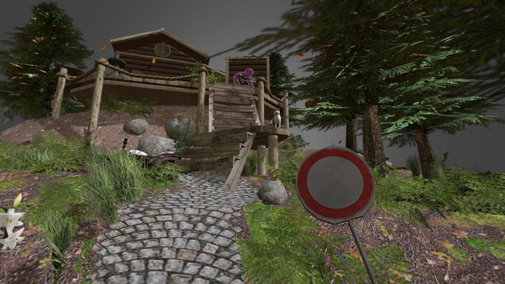 DAE Diorama - Forest Loner 3D Model