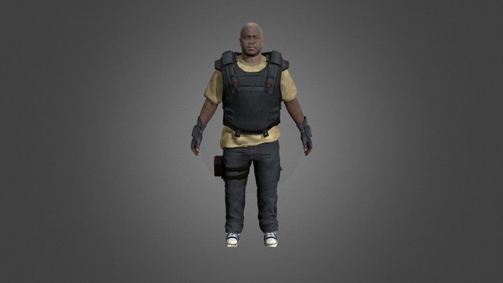 TWD T-Dog (Season 3) 3D Model
