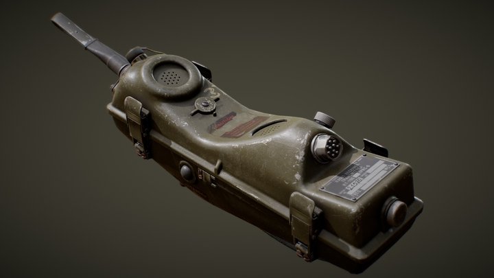 US Prc-6 Radio Receiver 3D Model