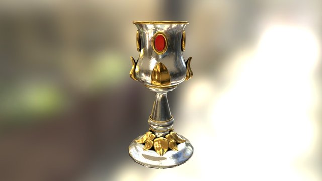 Medieval Guilded Goblet 3D Model