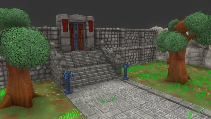 Dungeon Modular Set 3D Model