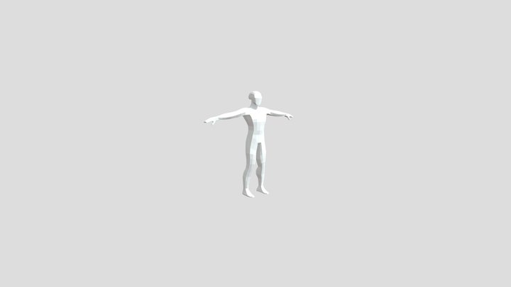 Simple Human polygon (Not rigged) 3D Model