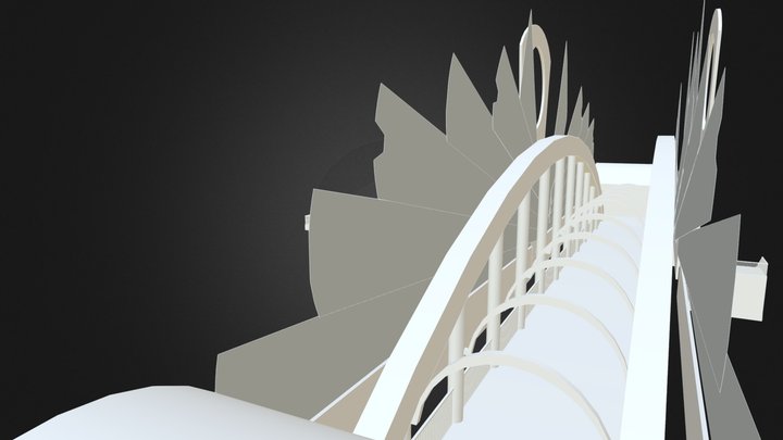 Pedestrian Bridge 3D Model