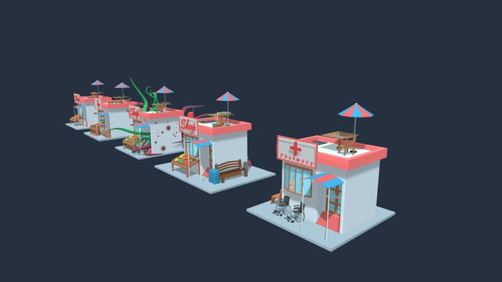 Shops Draft | XYZ HomeWork #5 3D Model