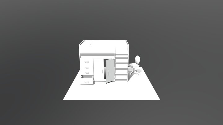 Bunk Bed Loft Final 3D Model
