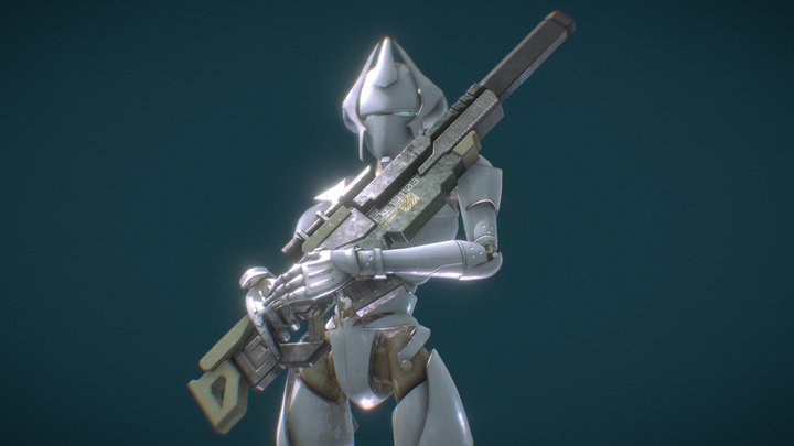 Sniper Lila 3D Model