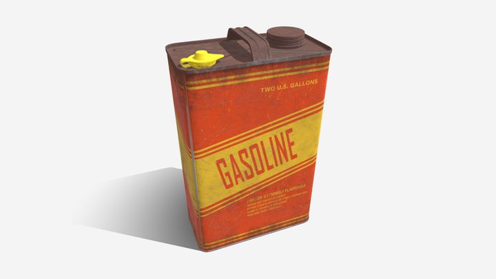 Gasoline Old Can 3D Model