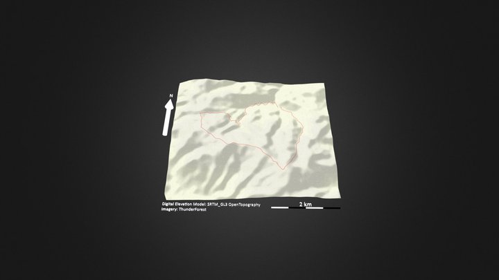 黑明寺_等高地图 – Free 3D Model STL