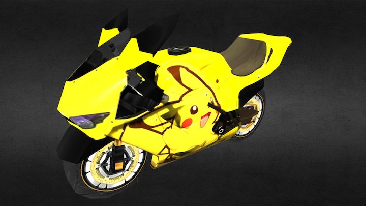 Motorcycle Pikachu 3D Model