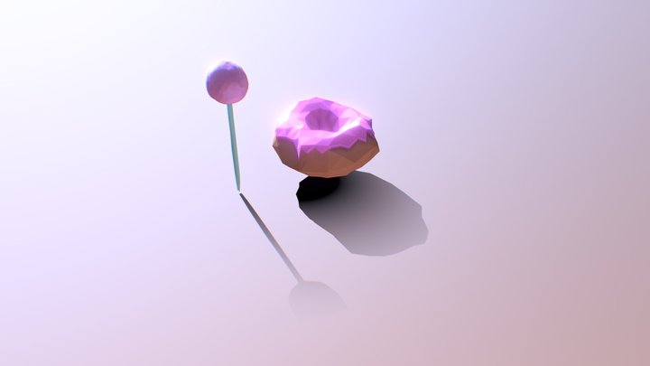 Sweets lowpoly 3D Model