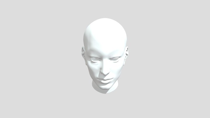 Female Head "Includes - Ears, Mouth, Eyes" 3D Model