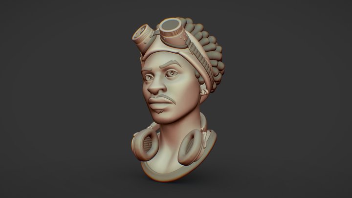 Mechanic - Portrait (Sculpt - Decimate) 3D Model