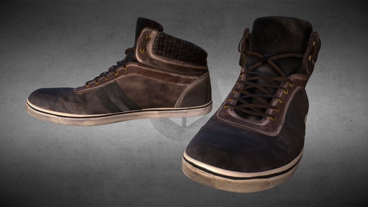 Worn Leather Shoes #ShoesTexturingChallenge 3D Model