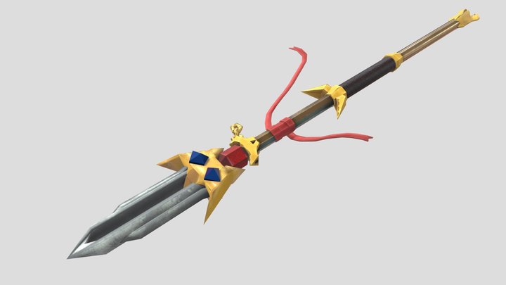 Bejewelled Spear (Worn) 3D Model