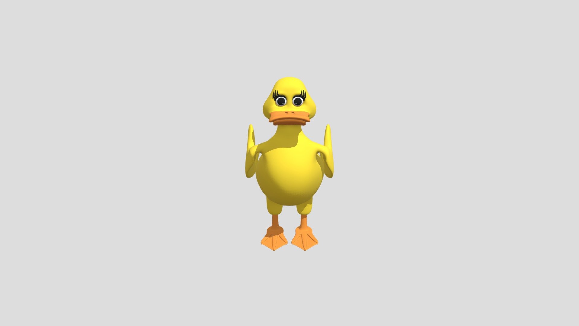 Duck Cartoon Standing Character 3d Model By Blendermd 2407731