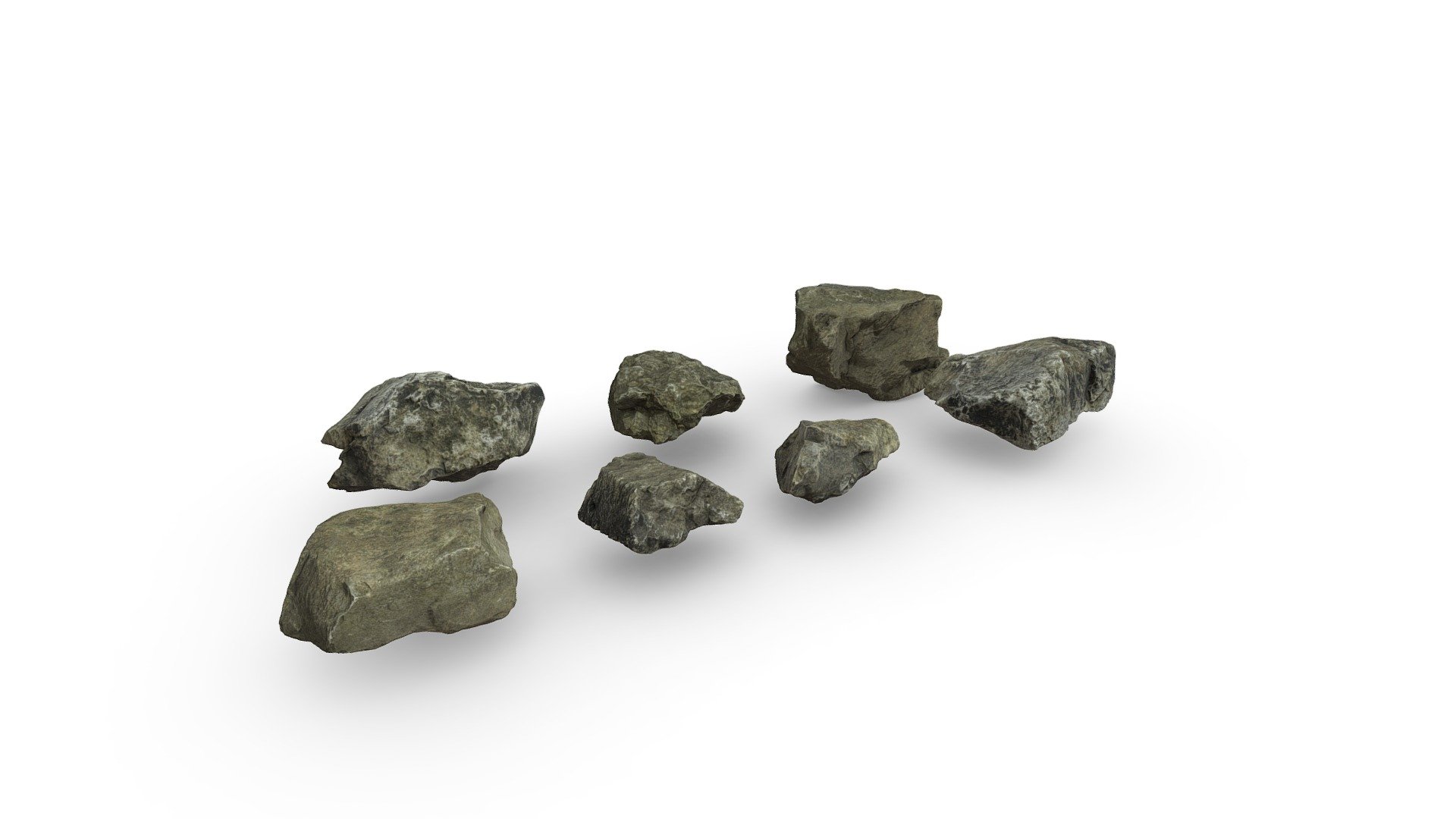 Rock Moss Set 02 4k