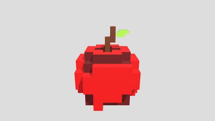 Apple Voxel Style – Modèle 3D gratuit STL