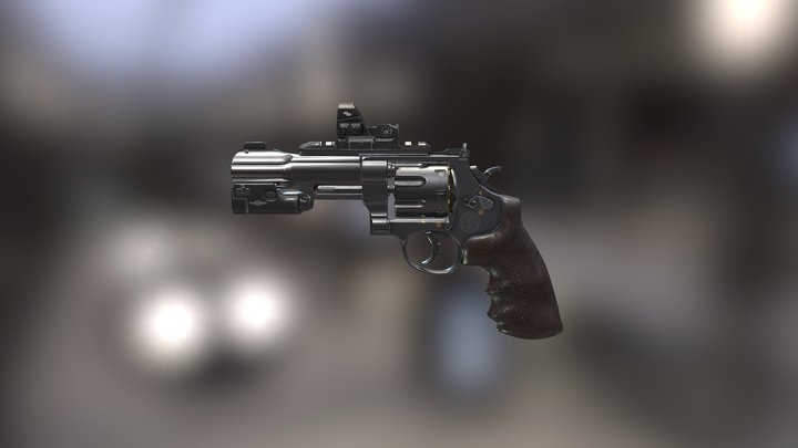 Revolver .357 magnum 3D Model