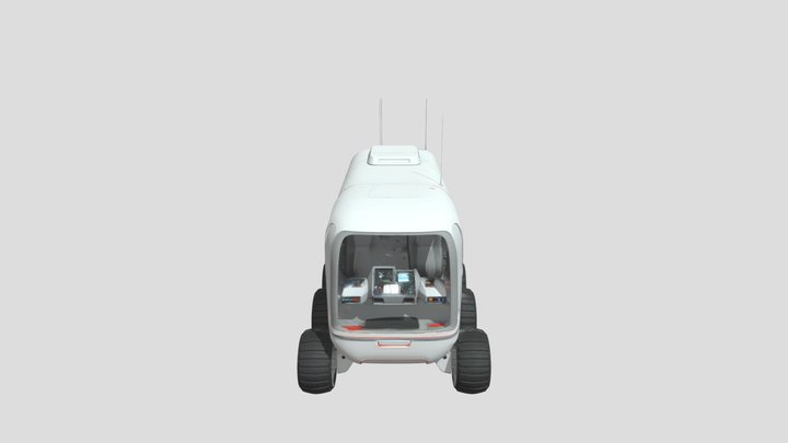 Vehiculo Exploración de Marte 3D Model