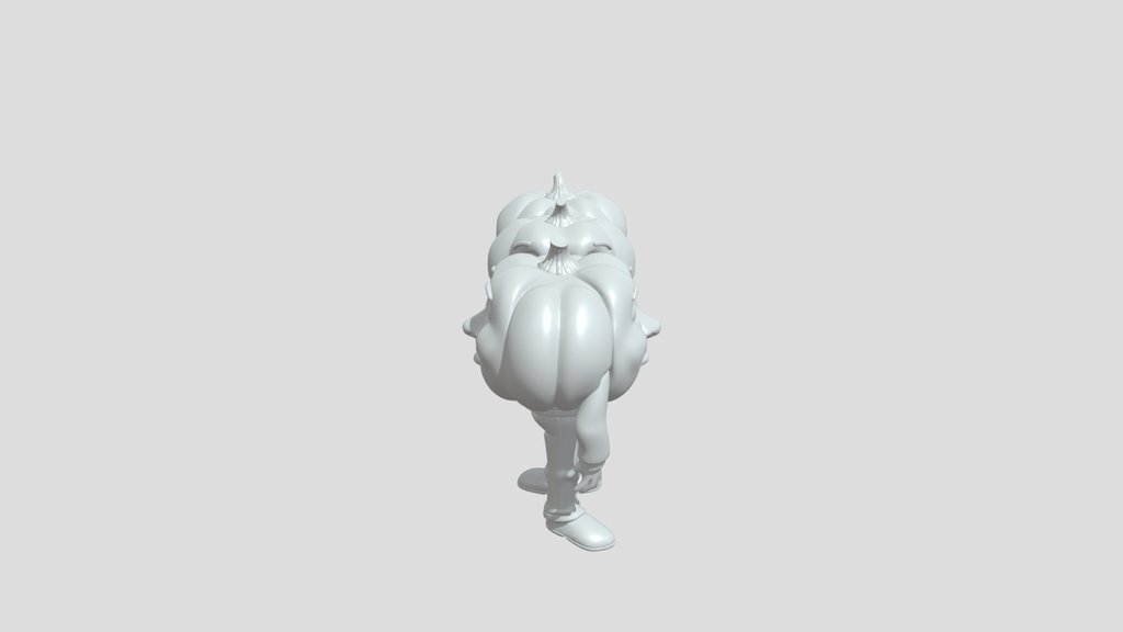 Anthropomorphic pumpkin character