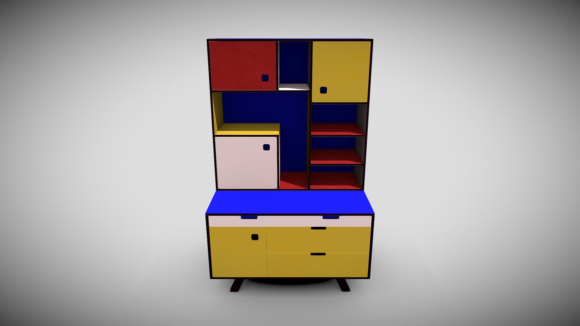 DE_Stijl_Style_Chest_Of_Drawers - 3D model by Robert_Ramsay [240cbf5 ...
