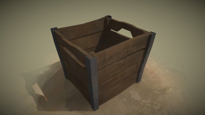 Caisse en bois 3D Model