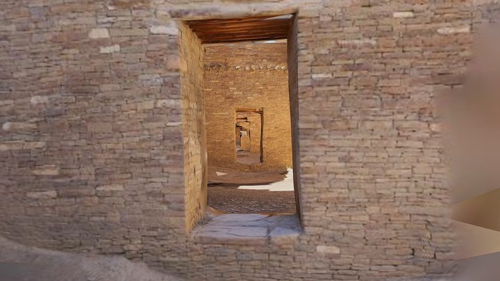 Chaco Canyon, Room Sequence Pueblo Bonito 3D Model