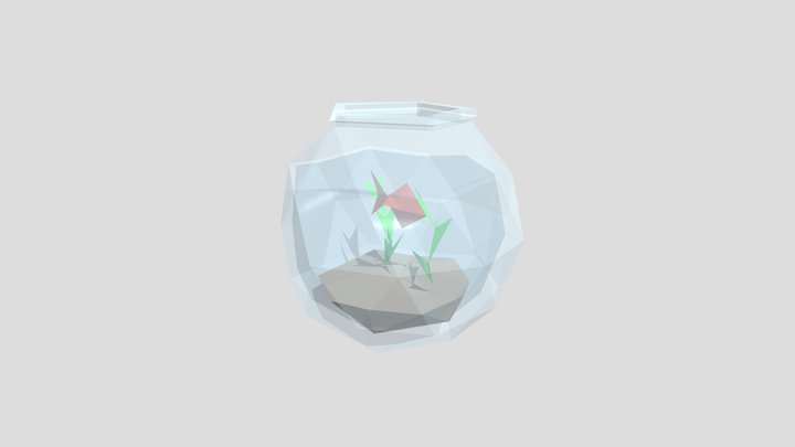 low poly fish bowl (household prop challenge 01)