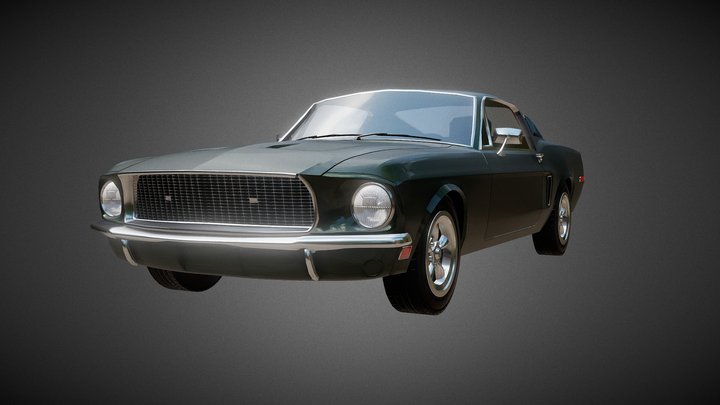 Ford Mustang Bullit 1968 3D Model
