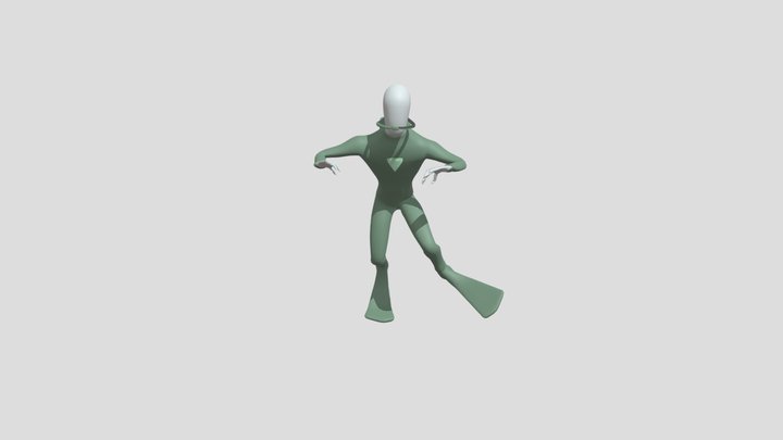 character_01_Treading Water 3D Model