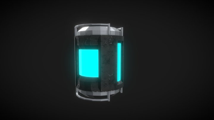 Sci-fi Barrel 3D Model