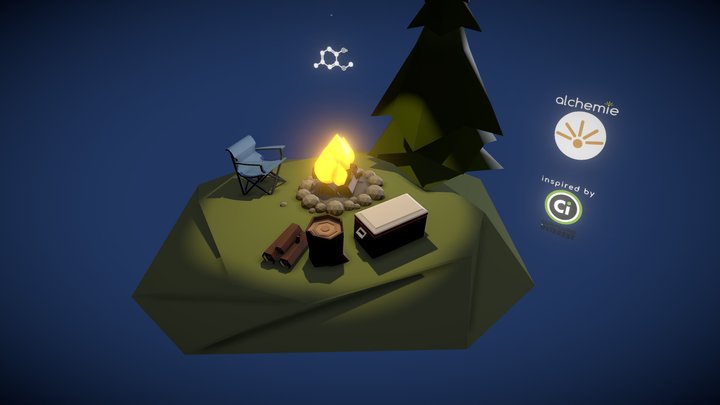 Camp Fire - Compound Interest 3D Model