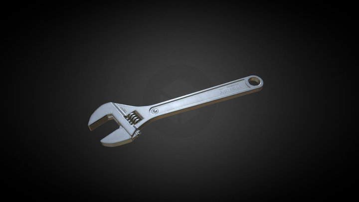 Adjustable wrench 3D Model