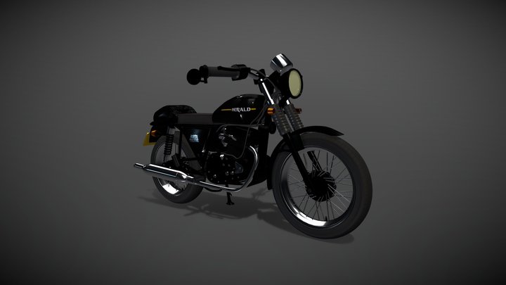 Classic Motorbike 3D Model