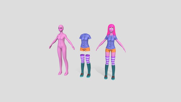 Any Malu Modelagem Julia Teixeira 3D Model
