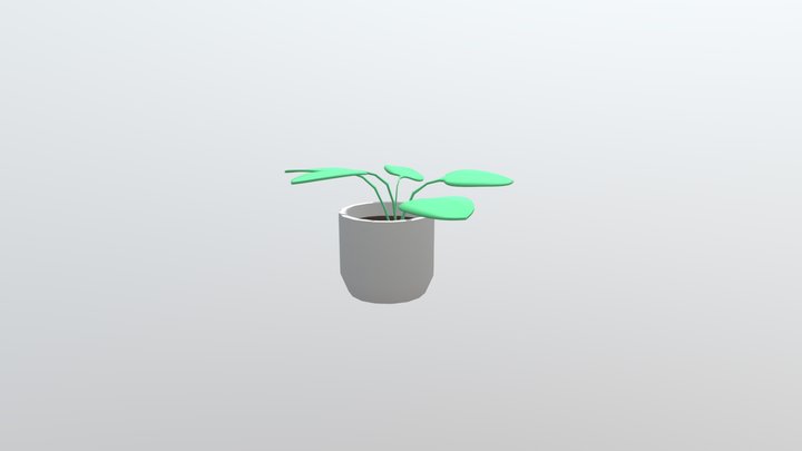 Low Poly Potted Plant 3D Model