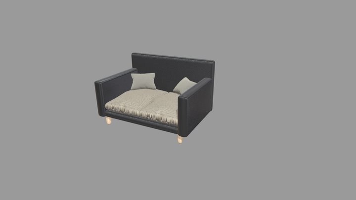 Leather Sofa 3D Model