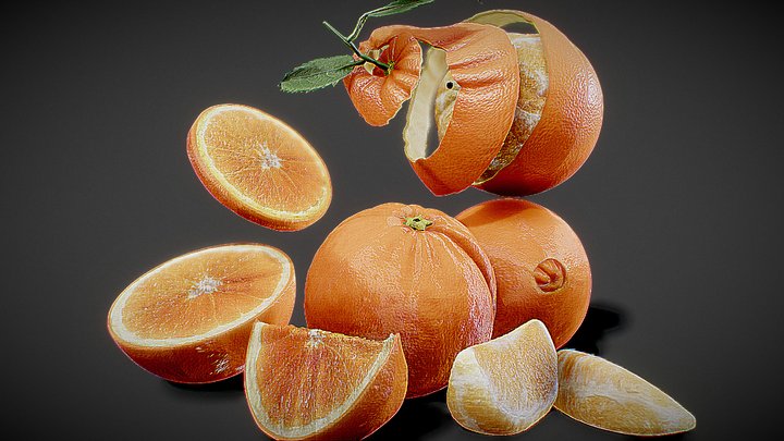 Orange Animated 3D Model