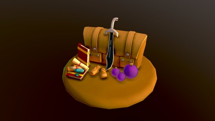 Fantasy Adventure Bag 3D Model