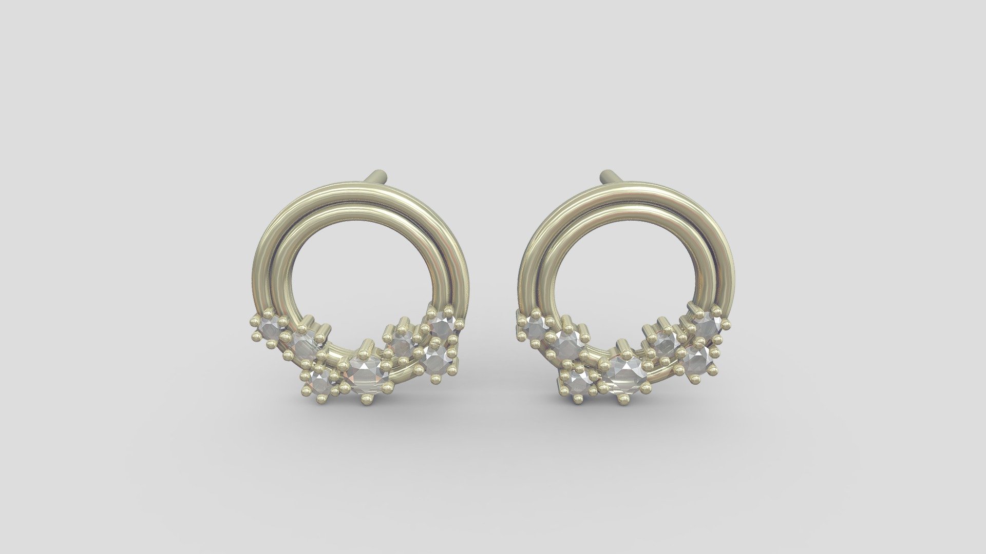 Circle Cluster Studs