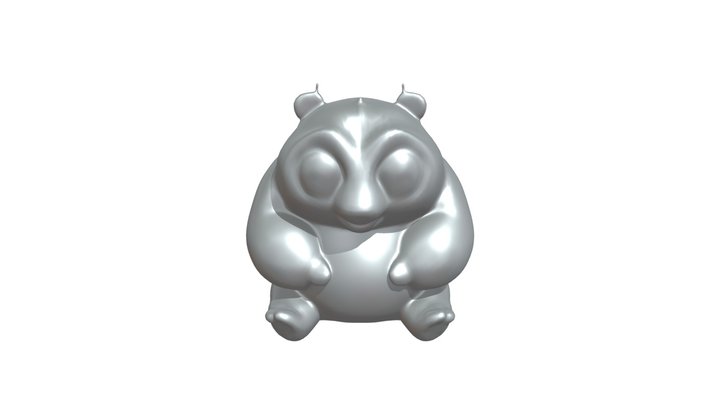 Anthropomorphic panda 3D Model