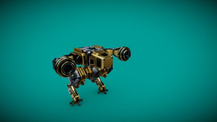 ROBO-TEICO  Gold Edition 3D Model