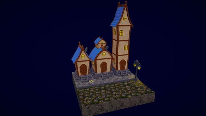 Stylized street 3D Model